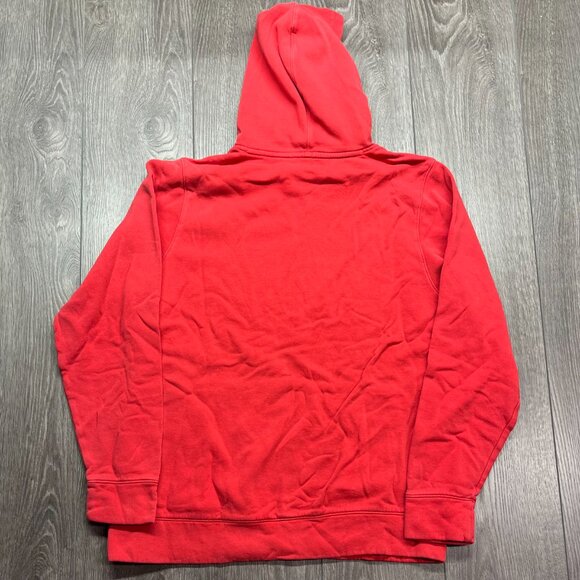 Under‎ Armour Centre Logo Embroidered Hoodie Red Medium Loose Fit - Picture 5 of 8